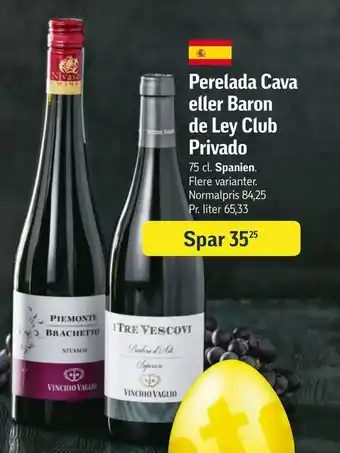 Føtex Perelada cava eller baron de ley club privado tilbud