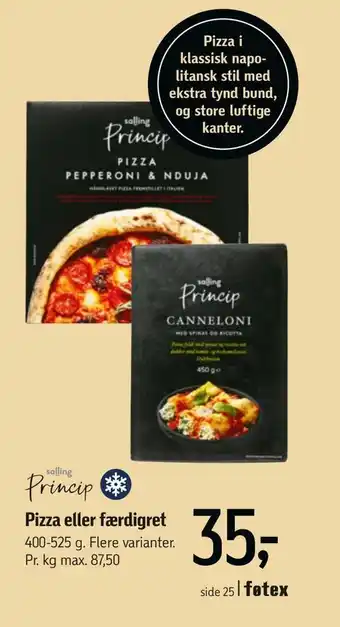 Føtex Pizza eller færdigret tilbud