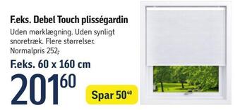 Føtex F.eks. debel touch plisségardin tilbud