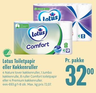 Min Købmand Lotus toiletpapir eller køkkenruller tilbud