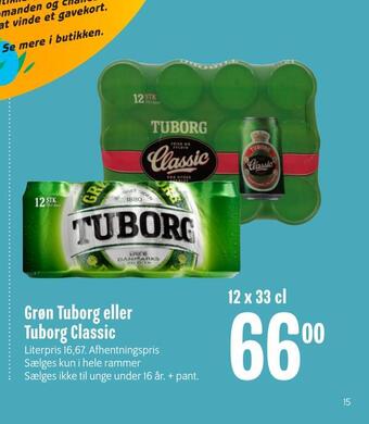 Min Købmand Grøn tuborg eller tuborg classic tilbud