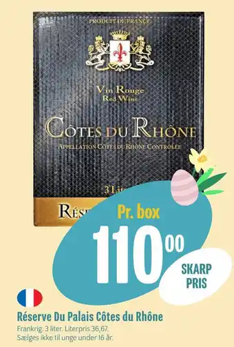Min Købmand Réserve du palais côtes du rhône tilbud
