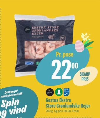 Min Købmand Gestus ekstra store grønlandske rejer tilbud
