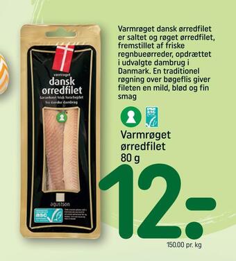 Varmrøget ørredfilet