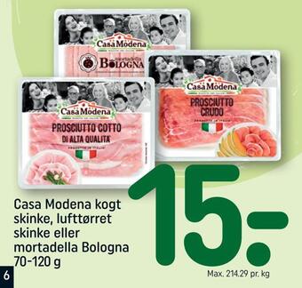 REMA 1000 Casa modena kogt skinke, lufttørret skinke eller mortadella bologna tilbud