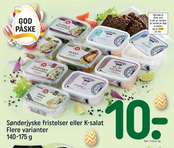 REMA 1000 Sønderjyske fristelser eller k-salat tilbud