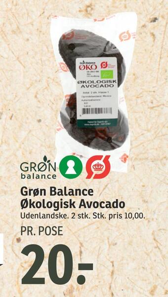 SPAR Grøn balance økologisk avocado tilbud