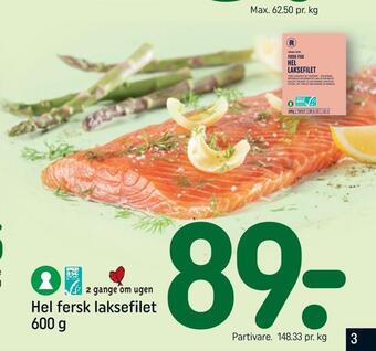REMA 1000 Hel fersk laksefilet tilbud