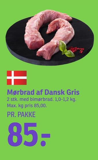 SPAR Mørbrad af dansk gris tilbud