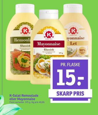 SPAR K-salat remoulade eller mayonnaise tilbud