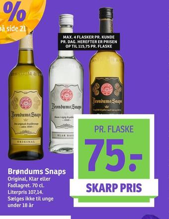 SPAR Brøndums snaps tilbud