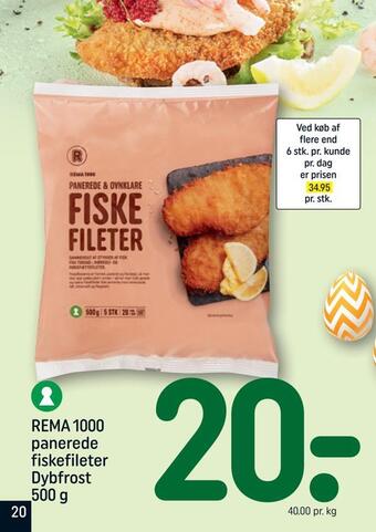REMA 1000 Rema 1000 panerede fiskefileter tilbud