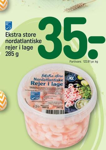 REMA 1000 Ekstra store nordatlantiske rejer i lage tilbud