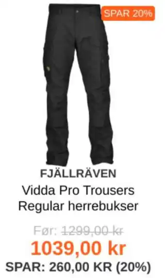 Fjällräven Vidda Pro Trousers Regular Herrebukser