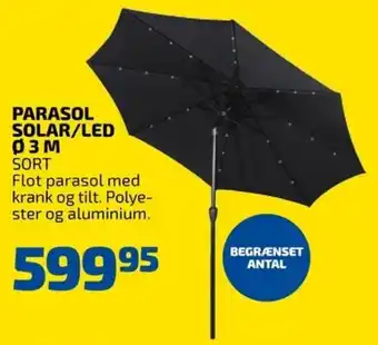 Parasol Solar/LED 3m