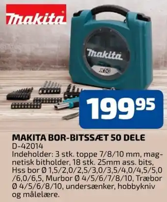 Davidsen Makita Bor-Bitssæt 50 Dele D-42014 tilbud