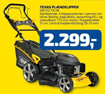 Davidsen Texas Plæneklipper XM 512 TR/W tilbud
