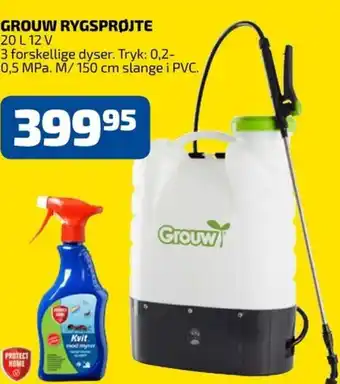 Davidsen Grouw Rygsprojte 20 L tilbud