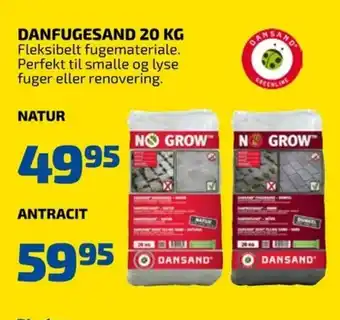 Davidsen Danfugesand 20 Kg Antracit tilbud