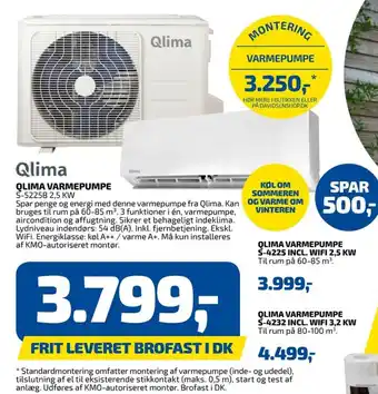 Davidsen Qlima Varmepumpe S-5225B tilbud