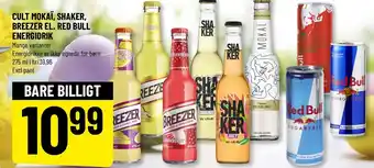 Cult Mokaî, Shaker, Breezer El, Red Bull Energidrik