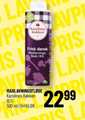 Løvbjerg Madlavningsfløde Karolines Køkken tilbud