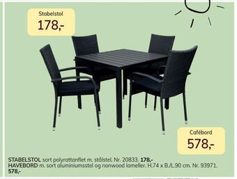 Daells Bolighus Havebord tilbud