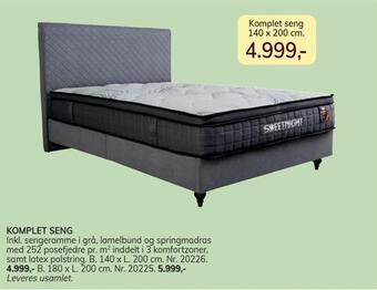 Daells Bolighus Komplet seng tilbud