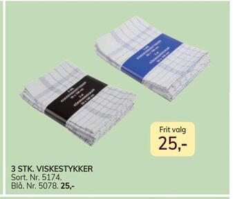 3 stk. viskestykker