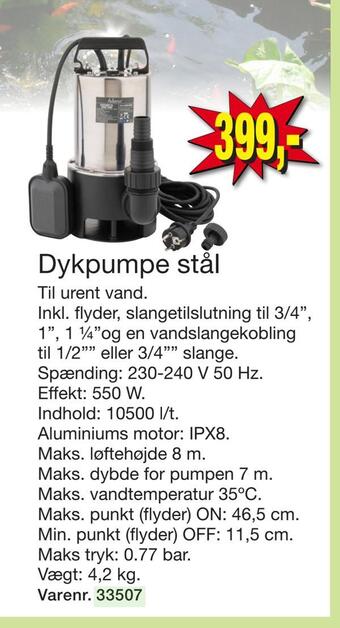 Dykpumpe stål