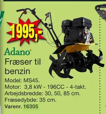 Fræser til benzin