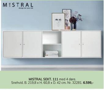 Daells Bolighus Mistral sekt. 111 tilbud