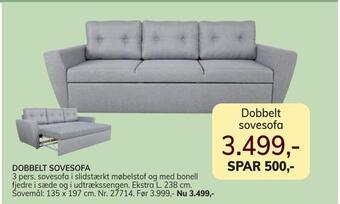 Dobbelt sovesofa