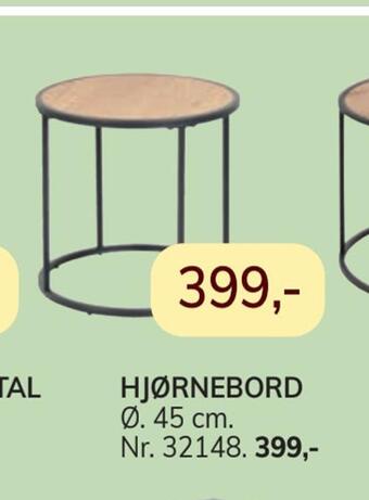 Daells Bolighus Hjørnebord tilbud