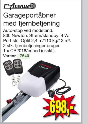 Harald Nyborg Garageportåbner med fjernbetjening tilbud