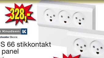 Harald Nyborg Opus 66 stikkontakt med panel tilbud