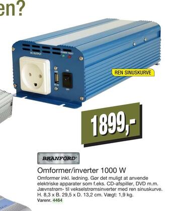 Omformer/inverter 1000 w