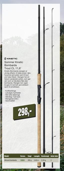Harald Nyborg Sommer kinetic bombarda trout cl 11,6' tilbud