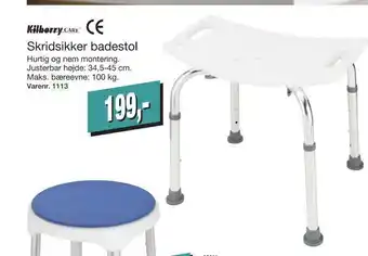 Skridsikker badestol