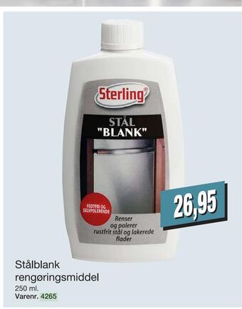 Stålblank rengøringsmiddel