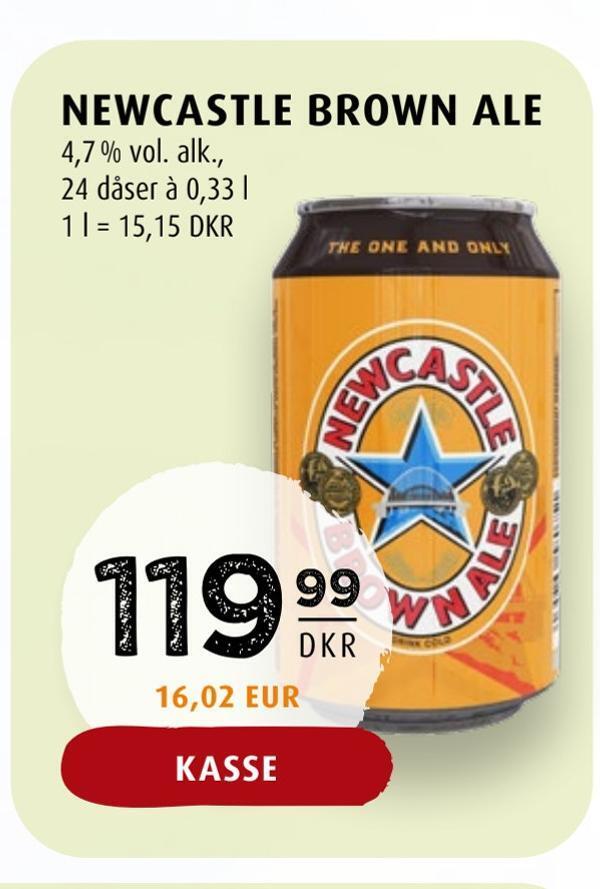 Newcastle brown ale tilbud hos Scandinavian Park