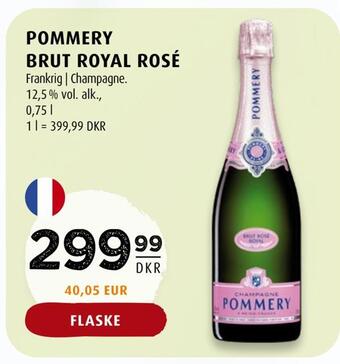 Scandinavian Park Pommery brut royal rosé tilbud