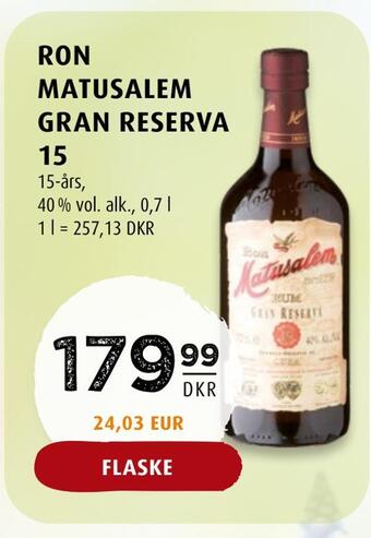 Scandinavian Park Ron matusalem gran reserva 15 tilbud