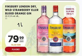 Scandinavian Park Finsbury london dry, wild strawberry eller blood orange gin tilbud