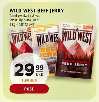 Scandinavian Park Wild west beef jerky tilbud