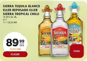 Scandinavian Park Sierra tequila blanco eller reposado eller sierra tropical chilli tilbud