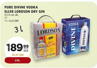 Scandinavian Park Pure divine vodka eller lordson dry gin tilbud