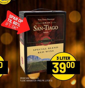 Priss Gran san-tiago tilbud