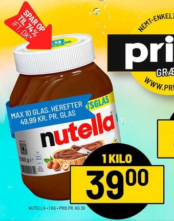 Priss Nutella tilbud