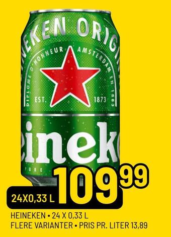 Priss Heineken tilbud